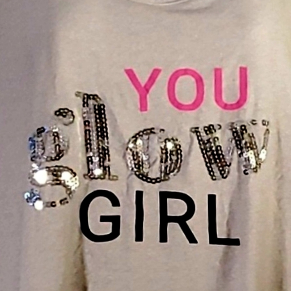 You Slowy Girl Sequin Tank Top - Pink Accent